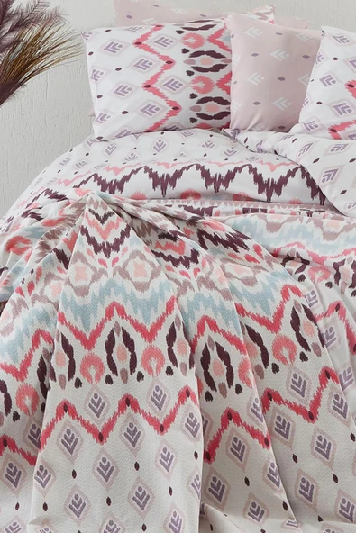 COTTON LİFE TEK KİŞİLİK NEVRESİM TAKIMI ASTEC PEMBE - Resim 3