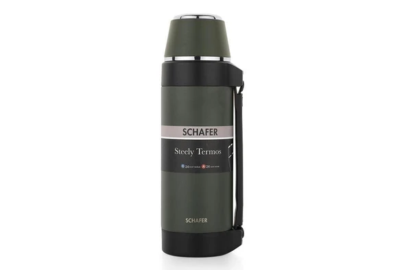 Schafer Çelik Termos 1500 ML Yeşil Renk - 5