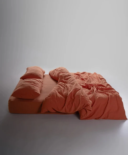 STONEWASHED NEVRESİM TAKIMI ÇİFT KİŞİLİK MECCA ORANGE - 3