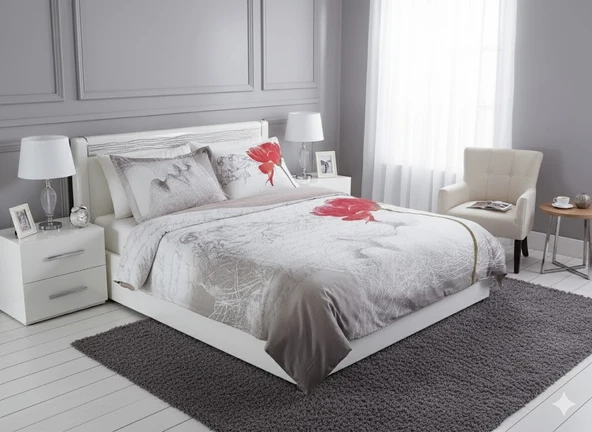 ÇİFT KİŞİLİK PAMUK SATEN NEVRESİM TAKIMI FRESLA KİSS ürün görseli