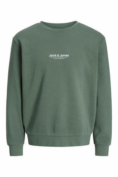Jack Jones Vester Bro Bisiklet Yaka Erkek Sweat 12266164 - Resim 2