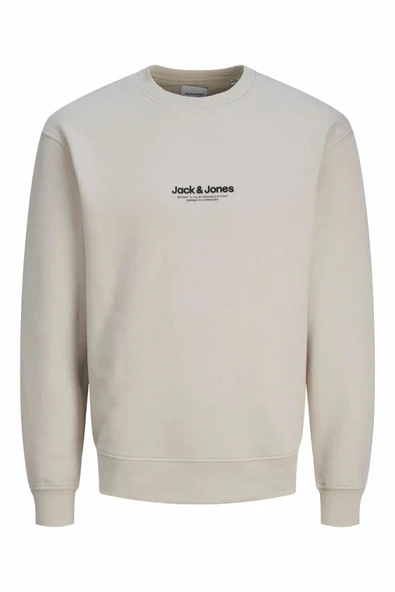 Jack Jones Vester Bro Bisiklet Yaka Erkek Sweat 12266164 - Resim 2