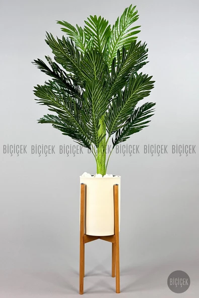 BİÇİÇEK   150cm Areka Ağacı Ayaklı Metal Saksıda - 11