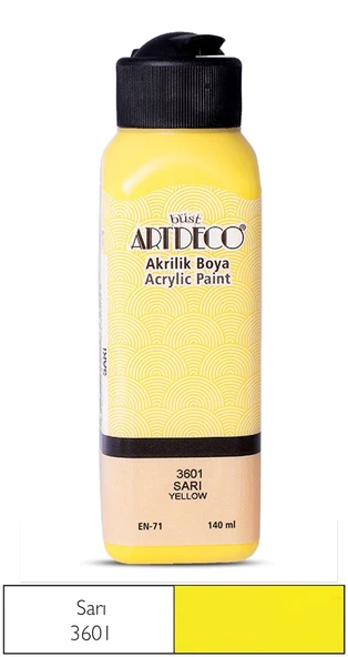 Artdeco Akrilik Boya 140 ml Sarı 2 adet