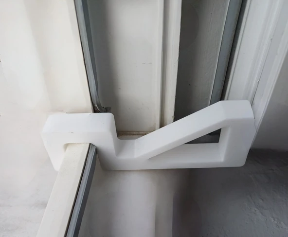 4 Adet Plastik Pencere Kolu Kapı Cam Aralama Stoperi Kolu Tutucu Tutacağı Durdurucu Tamponu - 3