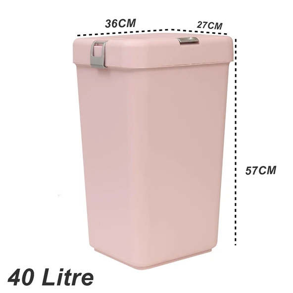 Geseus Motek Tekli 40 Lt Kirli Çamaşır Sepeti+Çamaşır Selesi Ikili Set, Çeyiz Seti Pudra - 3