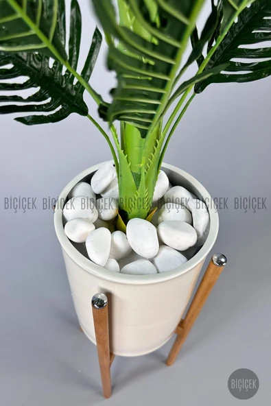 BİÇİÇEK   150cm Areka Ağacı Ayaklı Metal Saksıda - 10