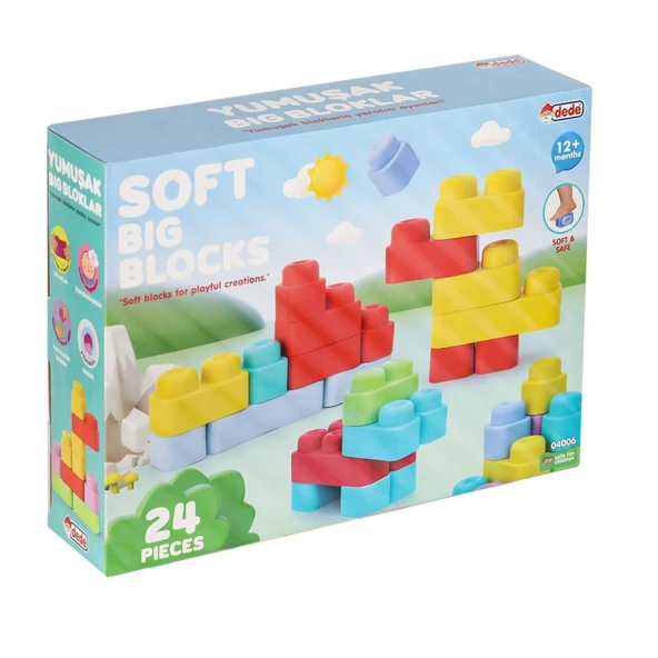 Nessiworld 04006 Yumuşak Big Bloklar 24 Parça -Dede - 4