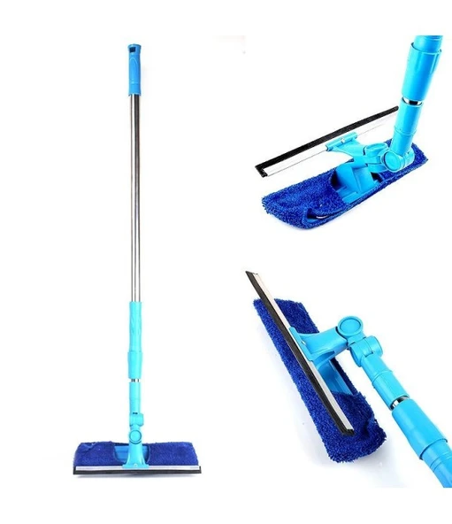 Cam Silme Aparatı - Teleskopik Çekçekli Mikrofiberli - Dev Boy - 3