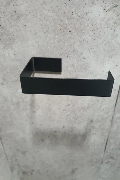 2 Lİ Set Mat Siyah Metal Kağıt Havlu Askısı Ve Tuvalet Kağıtlığı Vida veya Yapıştırmalı  Set - 4