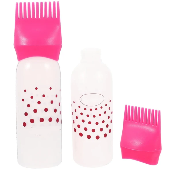 2li set Hazneli Silikon Duş Saç Yıkama Masaj Aleti - Taraklı Saç Boyama Bakım Seti - 5