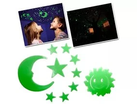 Fosforlu Yapışkan Duvar Süsleri - 4