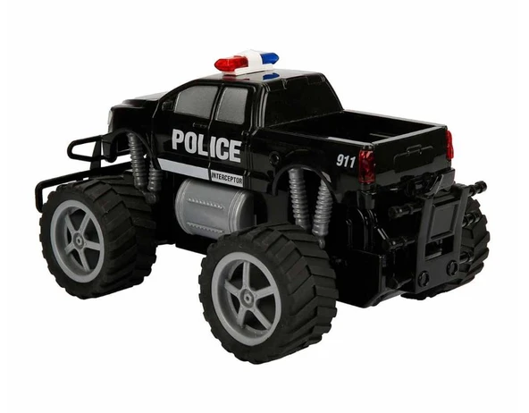 Sunman Uzaktan Kumandalı Jumbo Wheels Usb Şarjlı Işıklı Polis Arabası 1:18 - 7