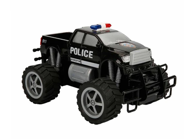 Sunman Uzaktan Kumandalı Jumbo Wheels Usb Şarjlı Işıklı Polis Arabası 1:18 - 6