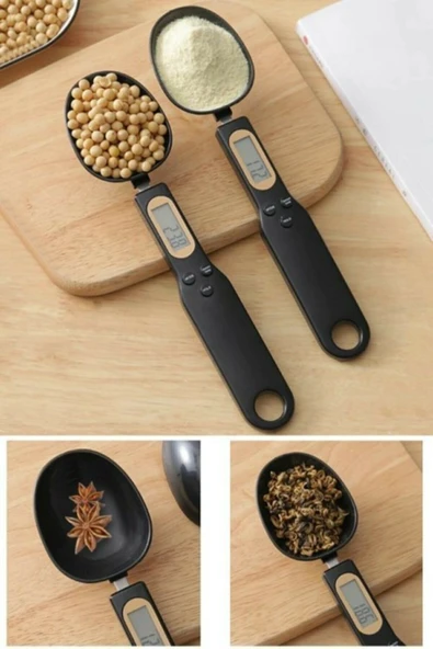 Dijital Mutfak Ölçüm Kaşığı - Lcd Ekran Hassas Mutfak Tartısı 500gr./0.1 Gr. ürün görseli