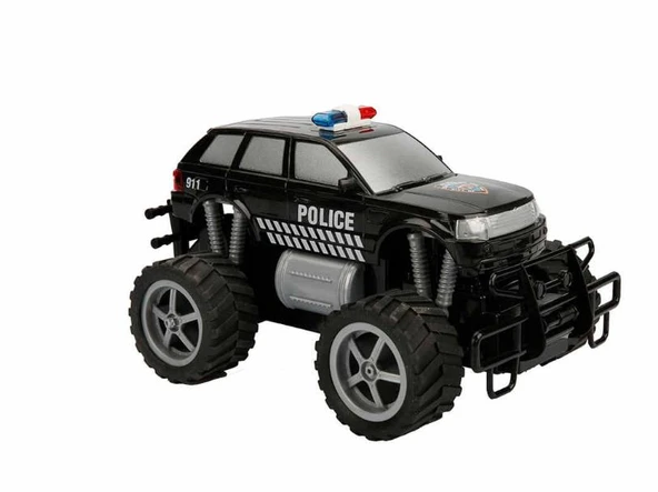Sunman Uzaktan Kumandalı Jumbo Wheels Usb Şarjlı Işıklı Polis Arabası 1:18 - 4
