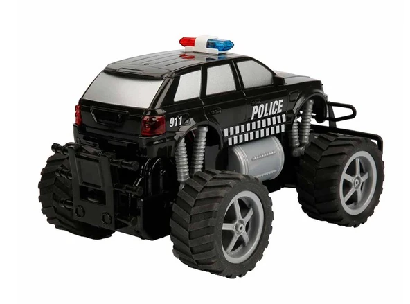 Sunman Uzaktan Kumandalı Jumbo Wheels Usb Şarjlı Işıklı Polis Arabası 1:18 - 3