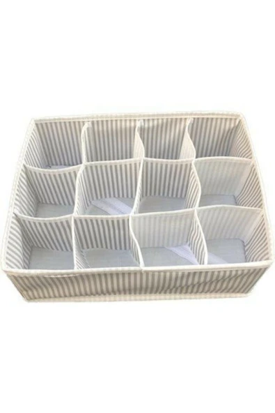 12 Bölmeli Pratik Bölmeli Çekmece Düzenleyici Organizer(İç Çamaşırı Kravat Çorap Düzenleyici) - Resim 3