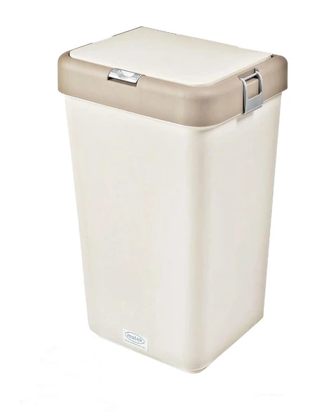 Geseus Motek Tekli 40 Lt Kirli Çamaşır Sepeti+Çamaşır Selesi Ikili Set, Çeyiz Seti Kahve+Krem - 2