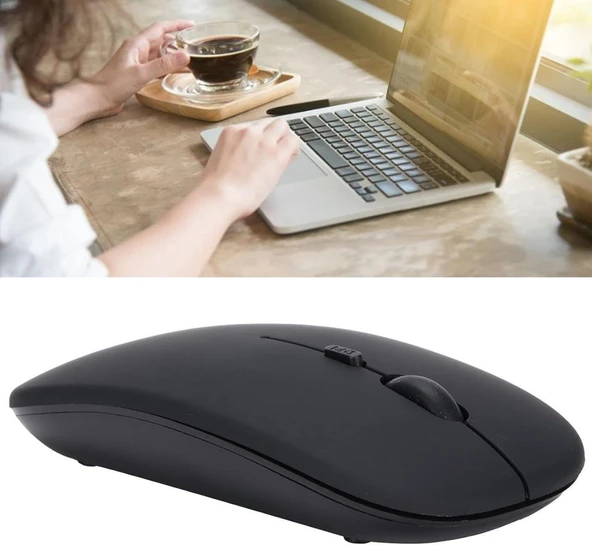 Xiaomi Redmi Pad Pro 12" Uyumlu Kablosuz Bluetooth Pilli Optik Mouse - Siyah - 3