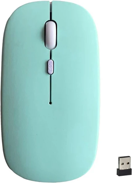 Technopc TM-T08U 8" Uyumlu Kablosuz Bluetooth Pilli Optik Mouse - Yeşil