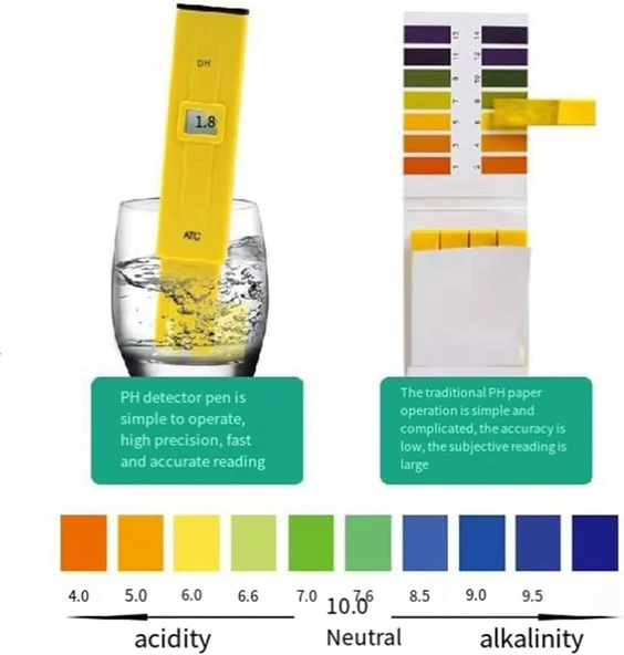 Dijital Ph Metre su kalitesi test cihazı, akvaryum, balık havuzu - 6