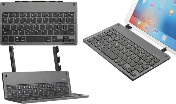 Chuwi Hi 10 Max 13" Uyumlu Kablosuz Bluetooth Şarjlı Standlı Katlanır Klavye