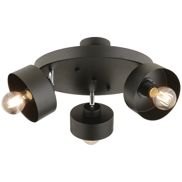 Apliqa Meriç 3'lü Siyah Plafonyer Modern Retro Genç Odası Mutfak Salon Avize - Resim 2