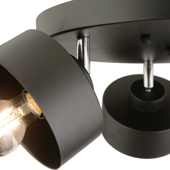 Apliqa Meriç 3'lü Siyah Plafonyer Modern Retro Genç Odası Mutfak Salon Avize - Resim 4