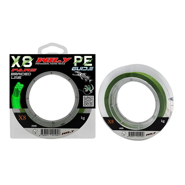 Wily Pars 8x İp Misina 0,10mm 300 mt Yeşil