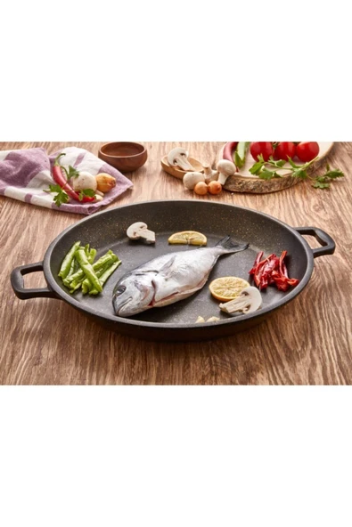 POLOCHEF IRON DÖKÜM ÇİFT SAPLI TAVA 36CM