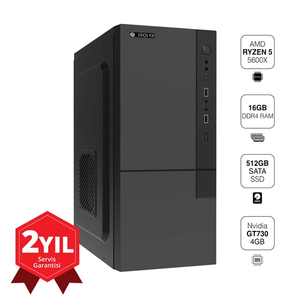 IROMX IRB35-R501 RYZEN 5 5600X 16GB 512GB SSD 4GB GT730 SISTEM TAVSIYESI