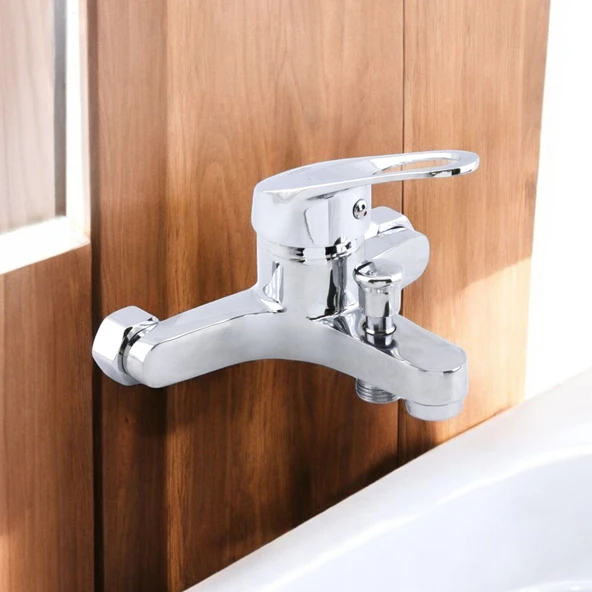 Vista Banyo Bataryası Duvar Tipli Lavabo Mutfak Duş Musluğu Batarya Sıcak Soğuk Çift Su Girişli - 3