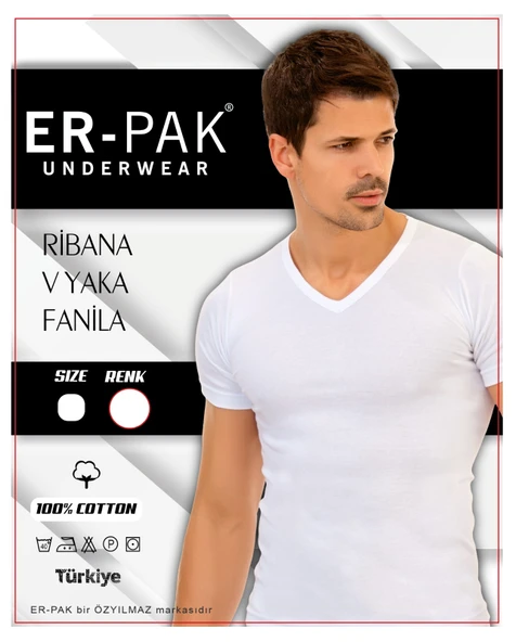 ERKEK V YAKA FANİLA 3lü paket - 3