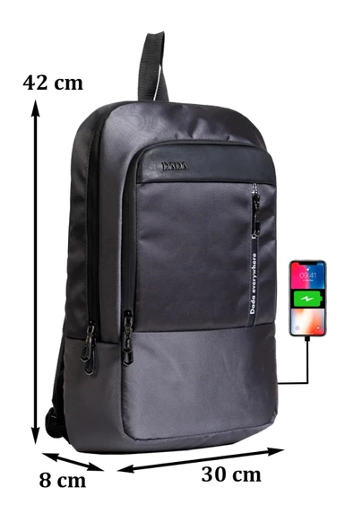 Dada 08 Slim Laptop Tablet Bölmeli Sırt Çantası 15.6 inç - Resim 2