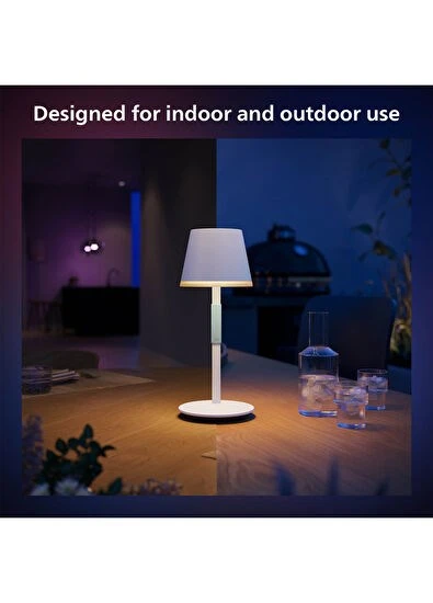 Philips Hue GO Belle Beyaz Taşınabilir Masa Lambası - 5