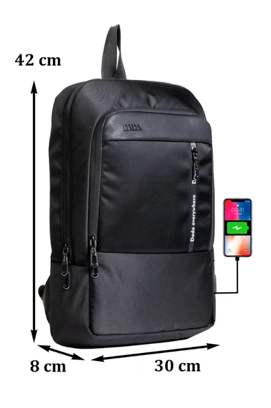 Dada 08 Slim Laptop Tablet Bölmeli Sırt Çantası 15.6 inç - Resim 4