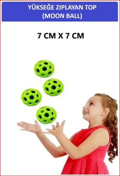 ZETCONCEPT MOON BALL (YÜKSEĞE ZIPLAYAN TOP) - 7 CM - SÜPER EĞLENCELİ UZAY TOPU - SPACE BALL - BOUNCY BALL - 2