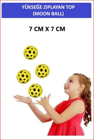 ZETCONCEPT MOON BALL (YÜKSEĞE ZIPLAYAN TOP) - 7 CM - SÜPER EĞLENCELİ UZAY TOPU - SPACE BALL - BOUNCY BALL - 2