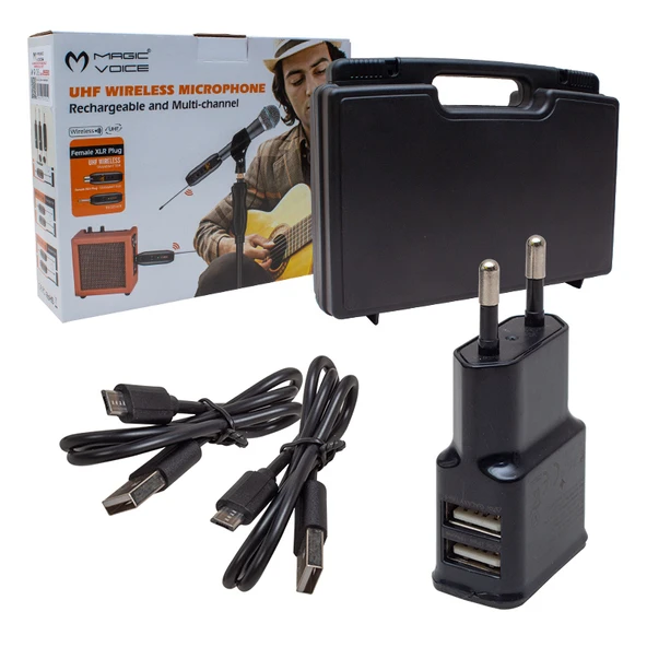 Magicvoice Mv-19590 UHF Kablosuz Amfi Ve Enstrüman Aksesuarı Üçlü Set - Resim 3