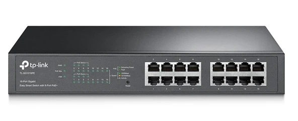 Tp-Link TL-SG1016PE 8 Port Poe+ 16 Port 10-100-1000 Mbps Switch Çelik Kasa Rack Mount