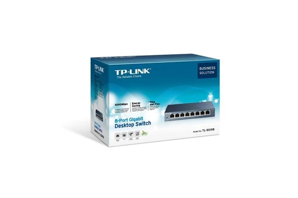 Tp-Link TL-SG108 8 Port 10-100-1000 Mbps Switch Çelik Kasa - 2