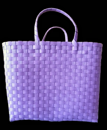 Plastik Hasır Pazar Çantası ORTA BOY
