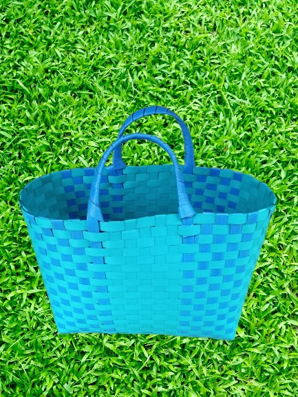 Plastik Hasır Pazar Çantası ORTA BOY ürün görseli 1