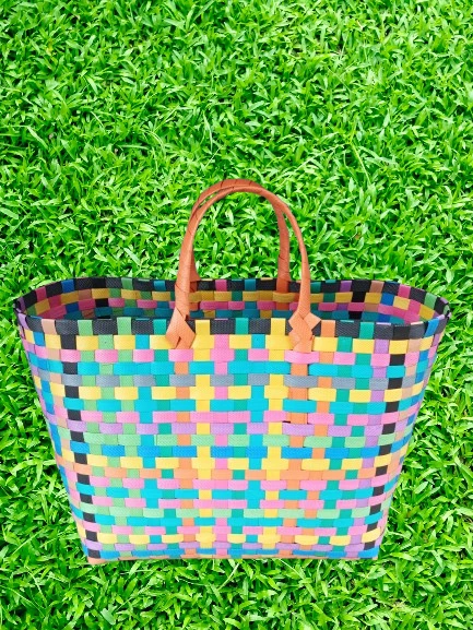 Plastik Örme Pazar Çantası BÜYÜK BOY - Resim 5