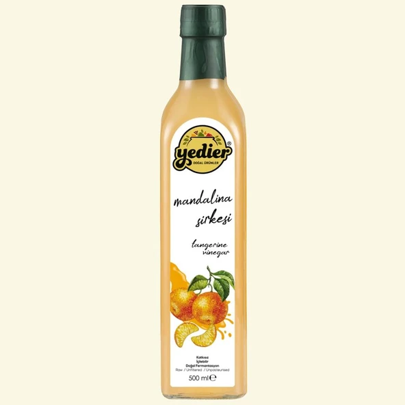 İçilebilir Doğal Fermantasyon Katkısız Mandalina Sirkesi 500ml (Mandarin)