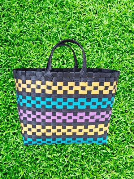 Plastik Örme Pazar Çantası BÜYÜK BOY - Resim 2