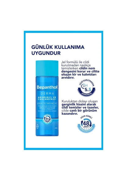 Bepanthol Derma Arındırıcı ve Canlandırıcı Yüz Temizleme Jeli 200 ml - 2