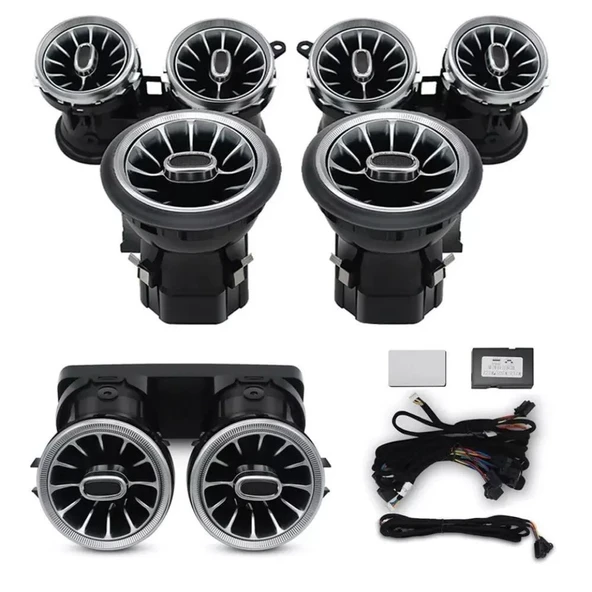 AUTOGP Mercedes w213 airwent havalandırma menfez seti ledli ambiyans 2016+ 64 renk ön arka - 2