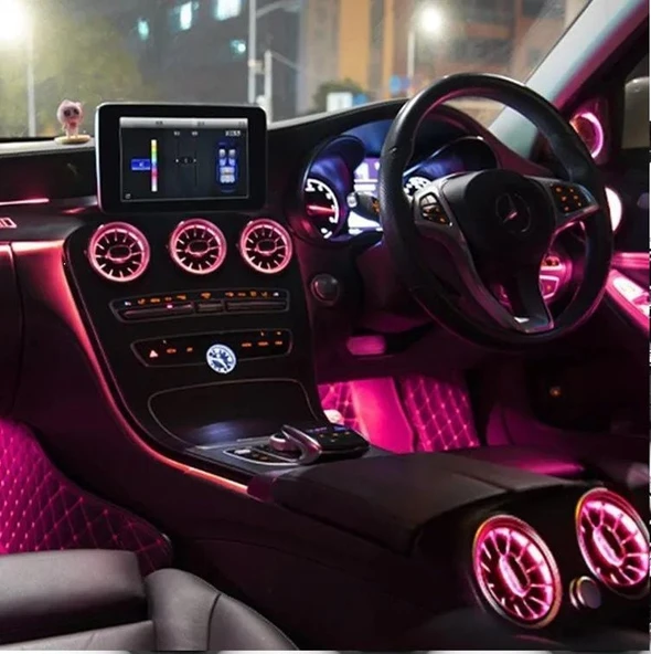 AUTOGP Mercedes glc x253 airwent havalandırma menfez seti ledli ambiyans 2013 / 2018 3 renk ön arka - 4